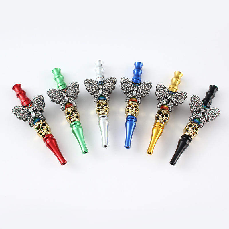 Cross border smoker's super popular aluminum alloy oxidized DIY butterfly jewelry with detachable cross border smokepipes