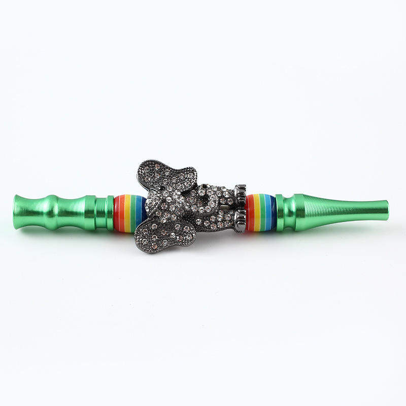 Wholesale and popular stock of aluminum alloy oxidized elephant head accessories for pipes, detachable and creative DIY pipes