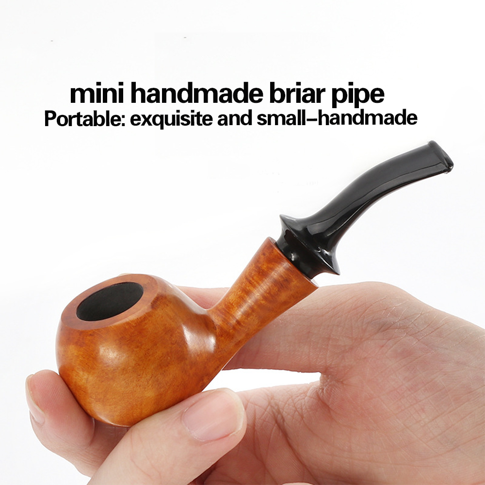 Handmade Wholesale Small Mini Cute Wood Tobacco Pipe Detachable Cigarette Holder 3mm