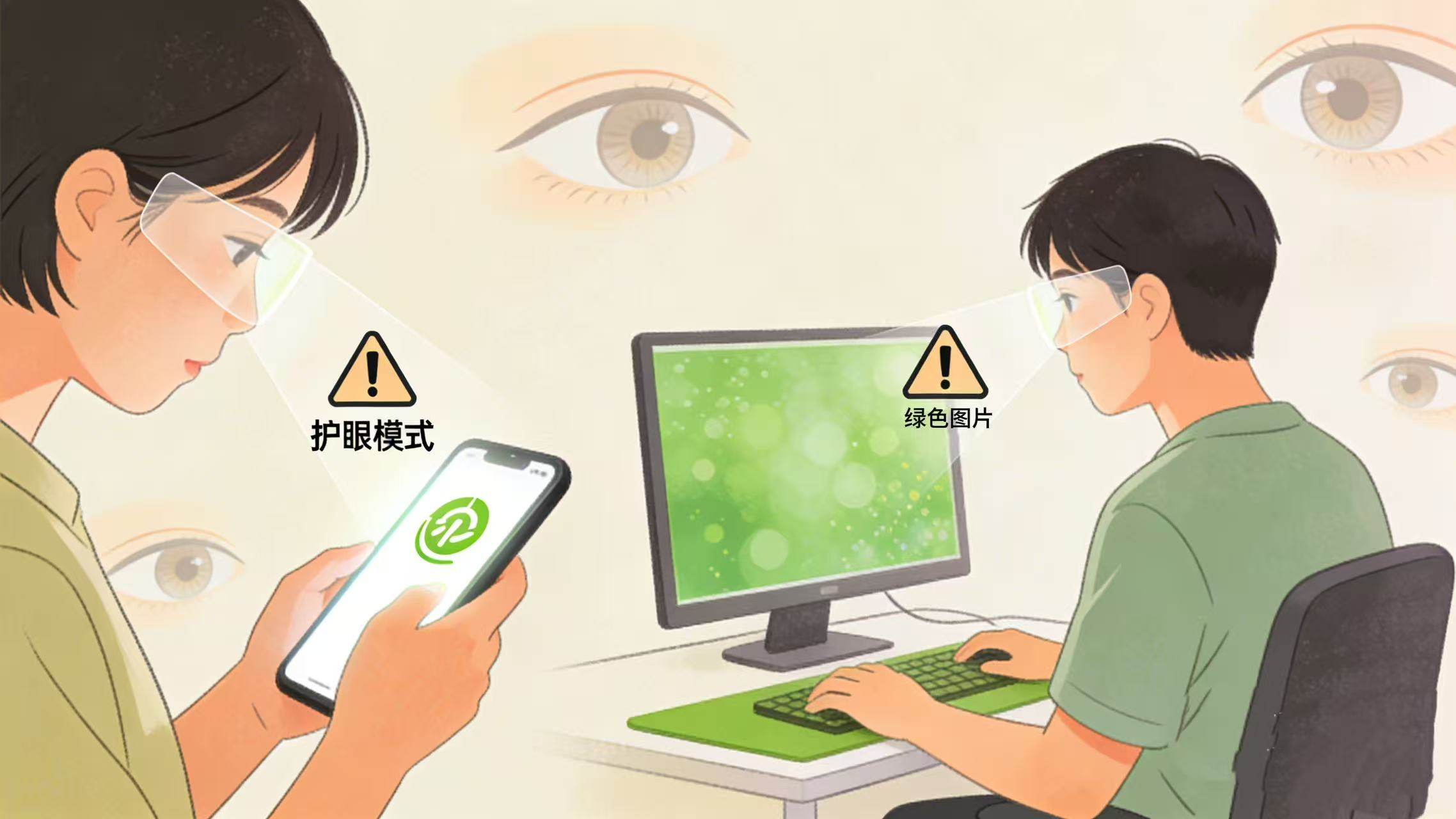 护眼模式竟成了伤眼陷阱？屏幕前的那片绿，救不了你的眼！