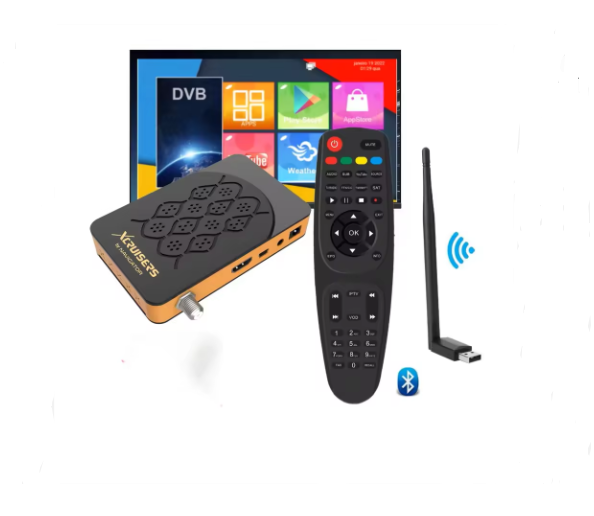 SSSR003 Digital LN Tuner BT Remote Control DVB-S2 FTA Decoder USB Wifi Dongle HD 1080P Satellite Receiver Free to air Set-top Box