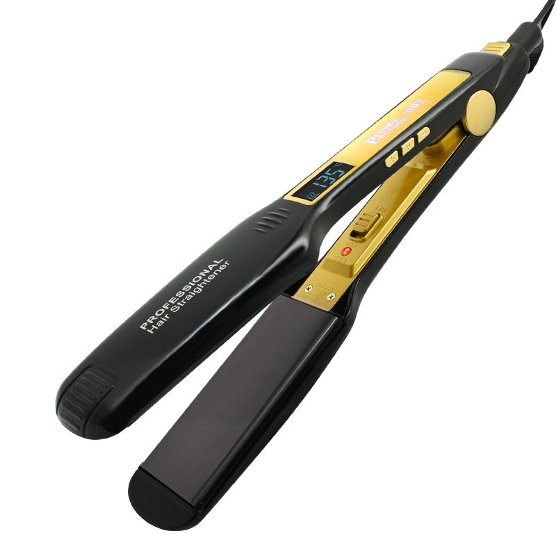 Professional Salon Flat Iron with 1.6 Inch Plate Ceramic Tourmaline Ionic Hair Straightener and Curler