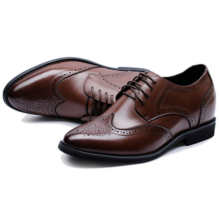 Carved brock leather shoes business