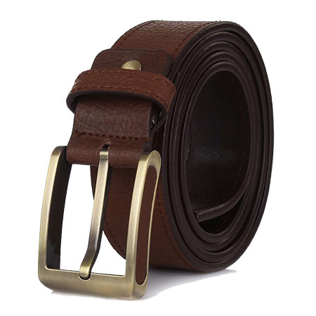 Dark brown metal buckle strap