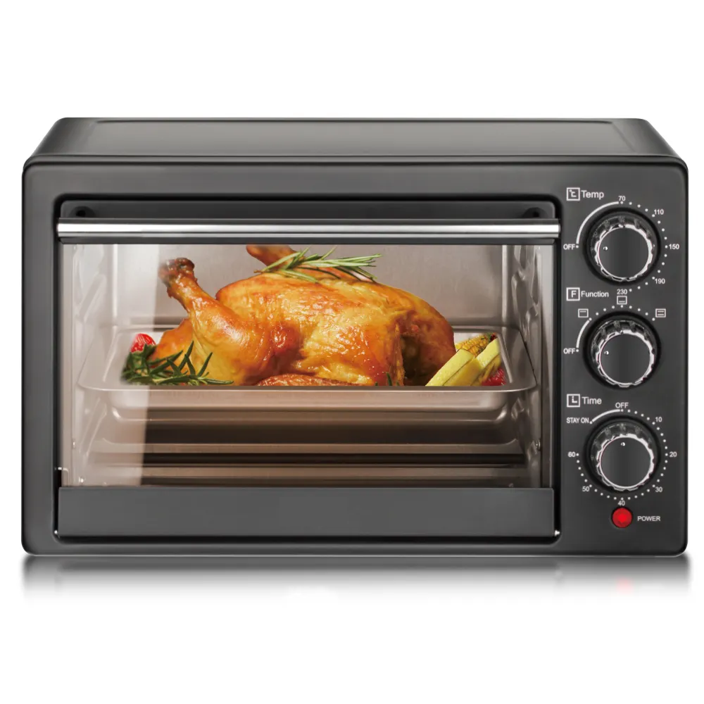 LX2305，Kitchen appliances Household electric oven Mini oven, Power (W) 1200, Voltage (V) 220, moq 4pcs, Rated power 1200w, Unit weight 4400g, Capacity 22l, Quantity/Cartoon 4pcs/cartoon, Carton size 70*45*64.5cm, Package weight 19kg/ctn