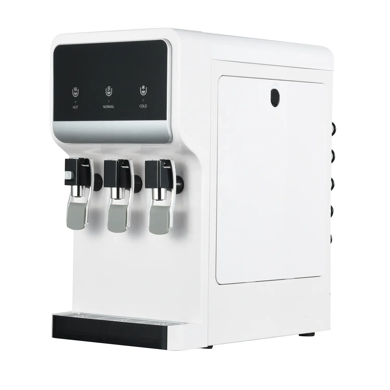 WATER DISPENSER LX6527,  Popular benchtop W2906-3C water dispenser with filter reverse osmosis system and UV,  After-sales service system free spare parts,  Warranty for 1 year,  Dimensions (L x W x H inches) 350x460x515mm,  Shell material Plastic,  Power (W) 510,  Voltage (V) 220,  Functions purify, cool and heat water,  Filter PP CTO RO/UF T33 or optional UV sterilizer, alkaline filter,  CE/CB/SABER/ROHS/REACH certification