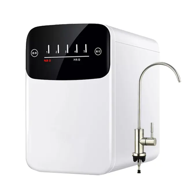 WATER FILTER LX7714,  400G/500G large flow household water filter,  Warranty for 1 year,   After-sales service system free spare parts, on-site installation, return,  Dynamic type electricity,  Power (W) 60,  Voltage (V) 220,  Filter type Reverse osmotic pressure Stage 5 stages,  Flow rate 1.04 L/m,  Power supply 60 watts