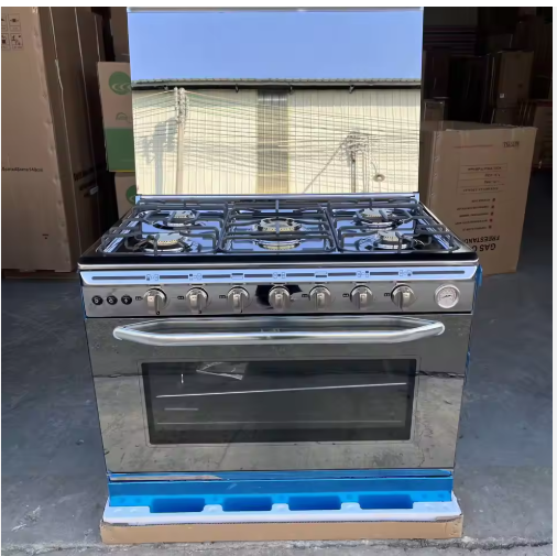 Gas oven LX8807 Stainless Steel Gas burner Oven Combo 4 5 6 Heads Gas Stove Gas Furnace Household Freestanding Cooker