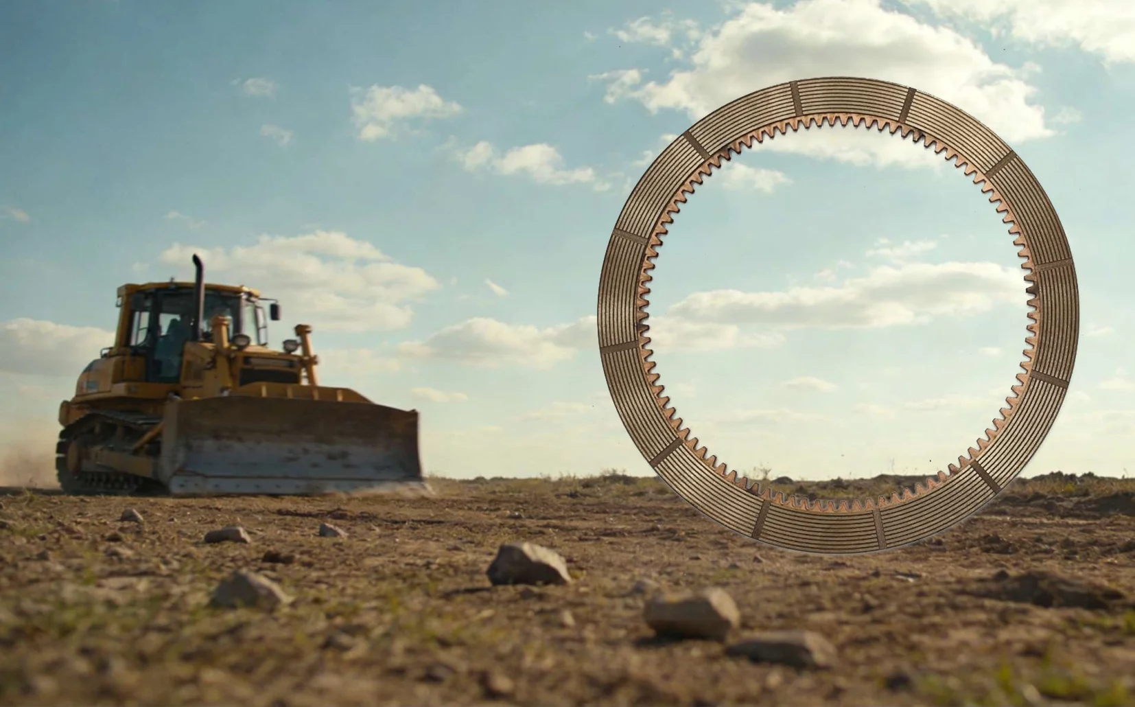 Dry sintered friction disc