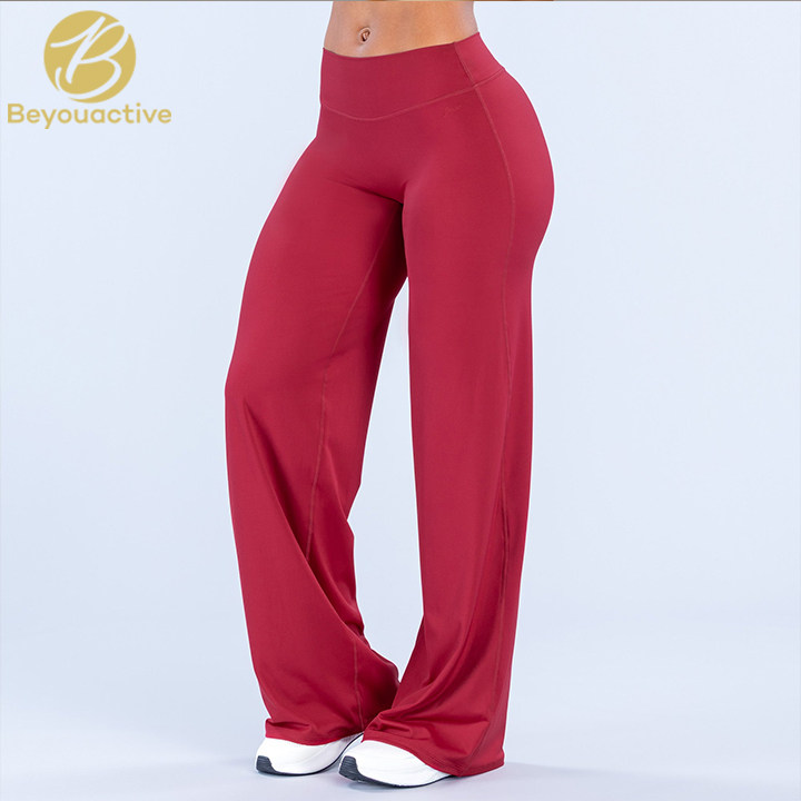 Wholesale Private Label Manufacturer Comfortable High Waisted Wide Leg Yoga Pants