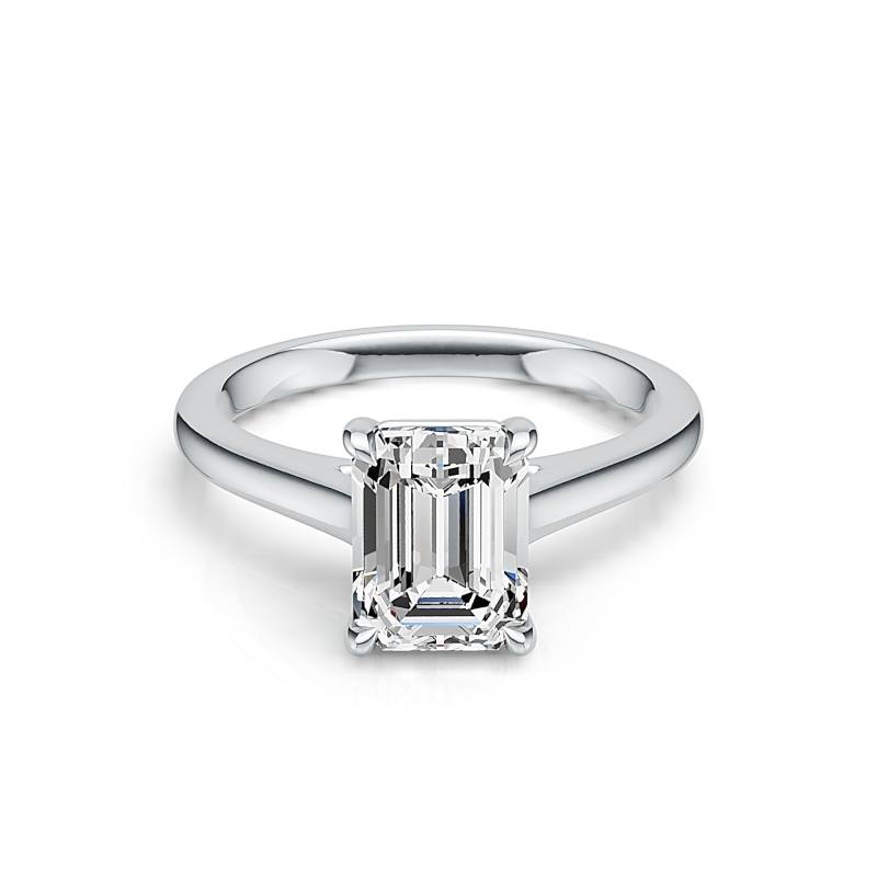 BrilYou Emerald cut moissanite engagement ring For Women