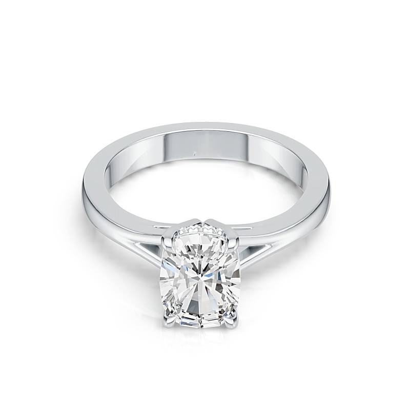 BrilYou Classic minimalist round cut solitaire engagement ring