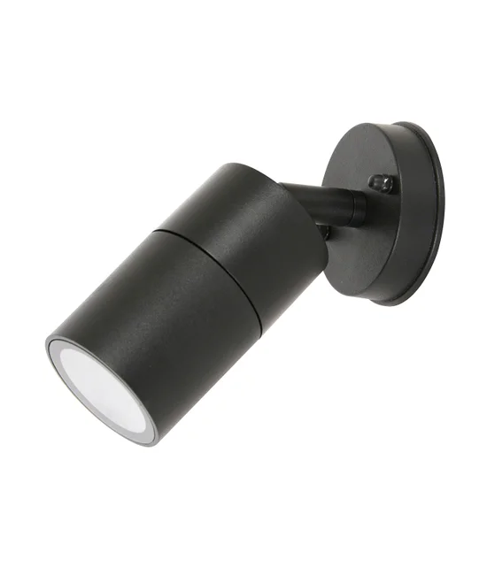 Wanaka 1 Light Adjustable Exterior Wall Light in Black