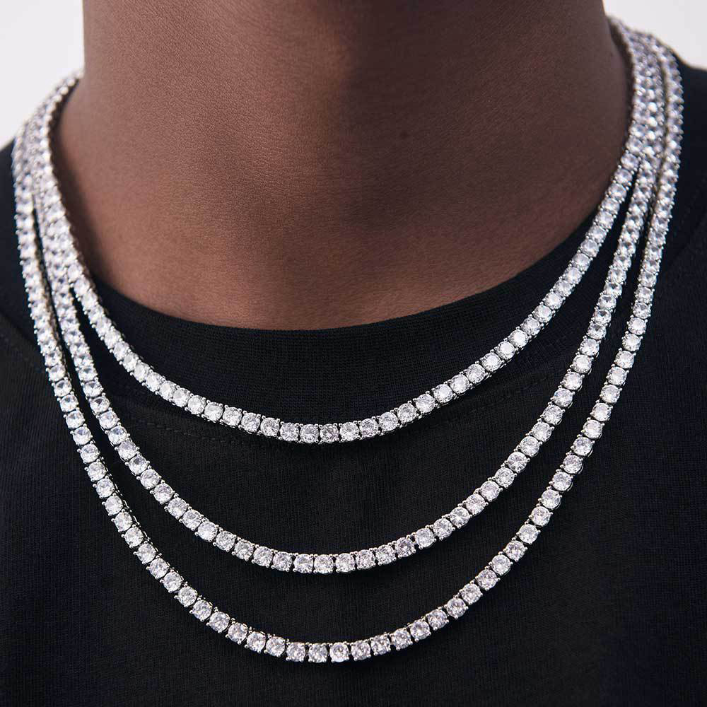 Classic 3-5MM Tennis Chain with Press Clasp