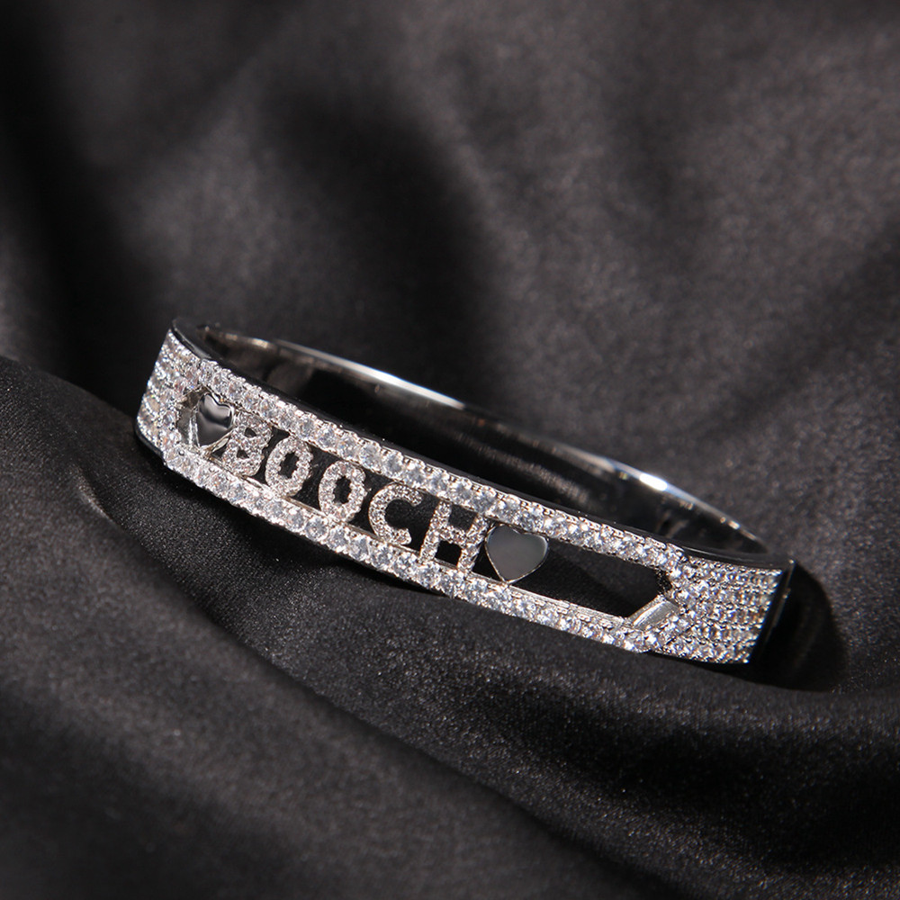 11mm Fashion Couple Jewelry Customized Nameplate Iced Out Bangle