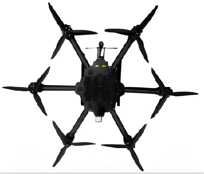 Дрон с шестью пропеллерами