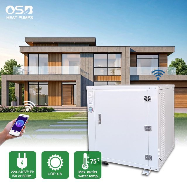 Geothermal Heat Pump with CE Certification Inverter Technology Ground Source Hot Water Heater System Energy Efficiency