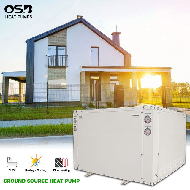 Geothermal Hot Water Heater Heat Pump DC Inverter with Water Tank Solar/Electric Heating Cooling DHW WiFi