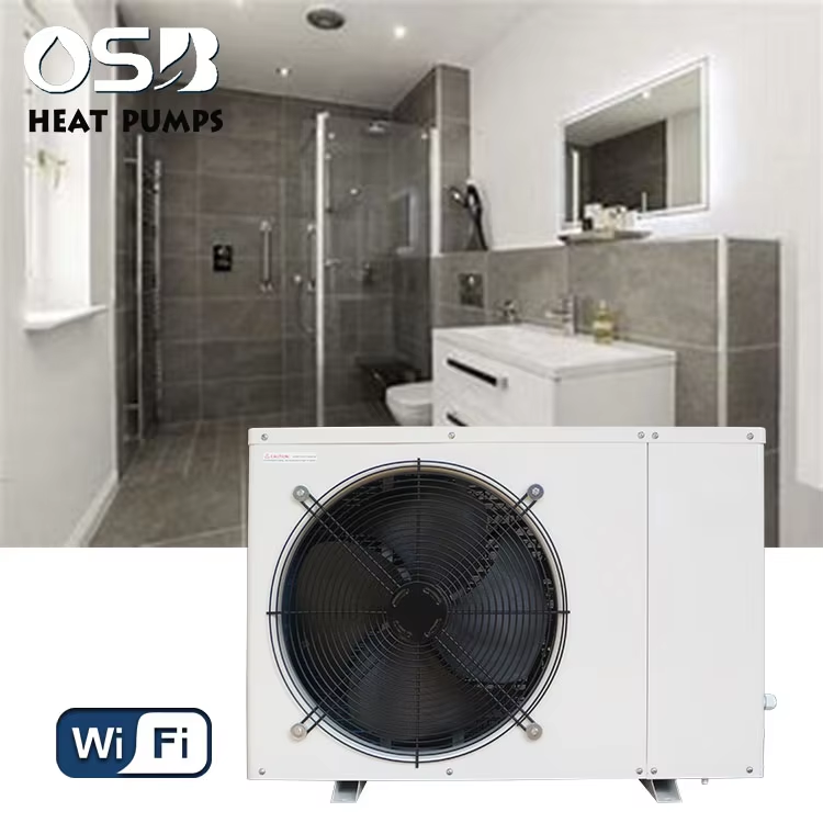 Household Air Source Heat Pump for Domestic Hot Water Heating Electric Powered R32 Refrigerant Storage Type