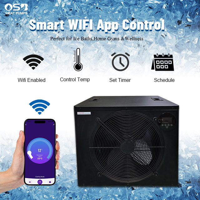 Small Mini 1.8 HP WiFi Motor Air Source Aquarium Cold for Water Chiller