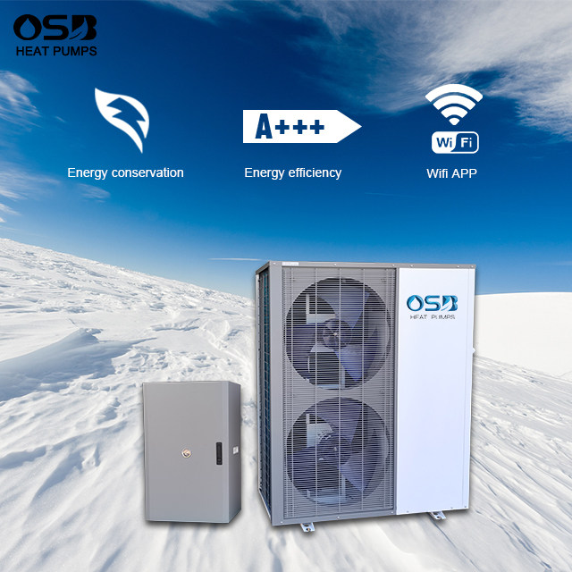 R290 Spilt Heat Pump Tankless 8-22kW Central Heating for Household