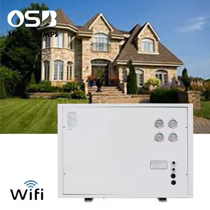 Geothermal Water Source Dc Inverter Heat Pump and Solar Panels