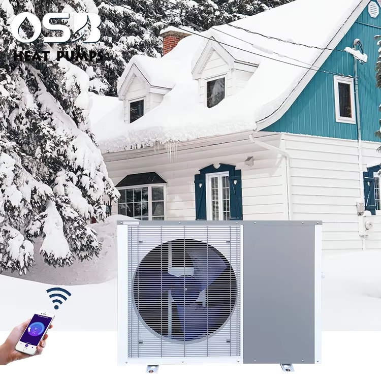 Monobloc DC Inverter Air-to-Water Heat Pump 12KW R290 -20°C Tankless Hot Water Heater