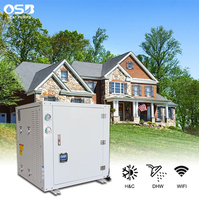 Geothermal HVAC System Heating Cooling Heat Pump Water Heater Electric/Solar Powered