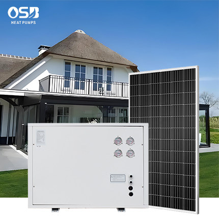 Water Ground Source Geothermal Inverter Heat Pump Water Heater with Solar Energy Heating System for Home