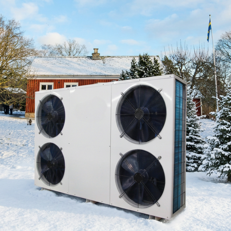EVI Low Ambient –30°C Heat Pump Multifunction Heat Pump Air to Water Commercial Hotel Use