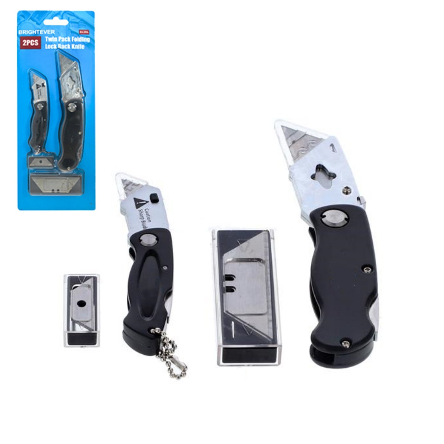 Twin Pack Folding Lock Back Knife