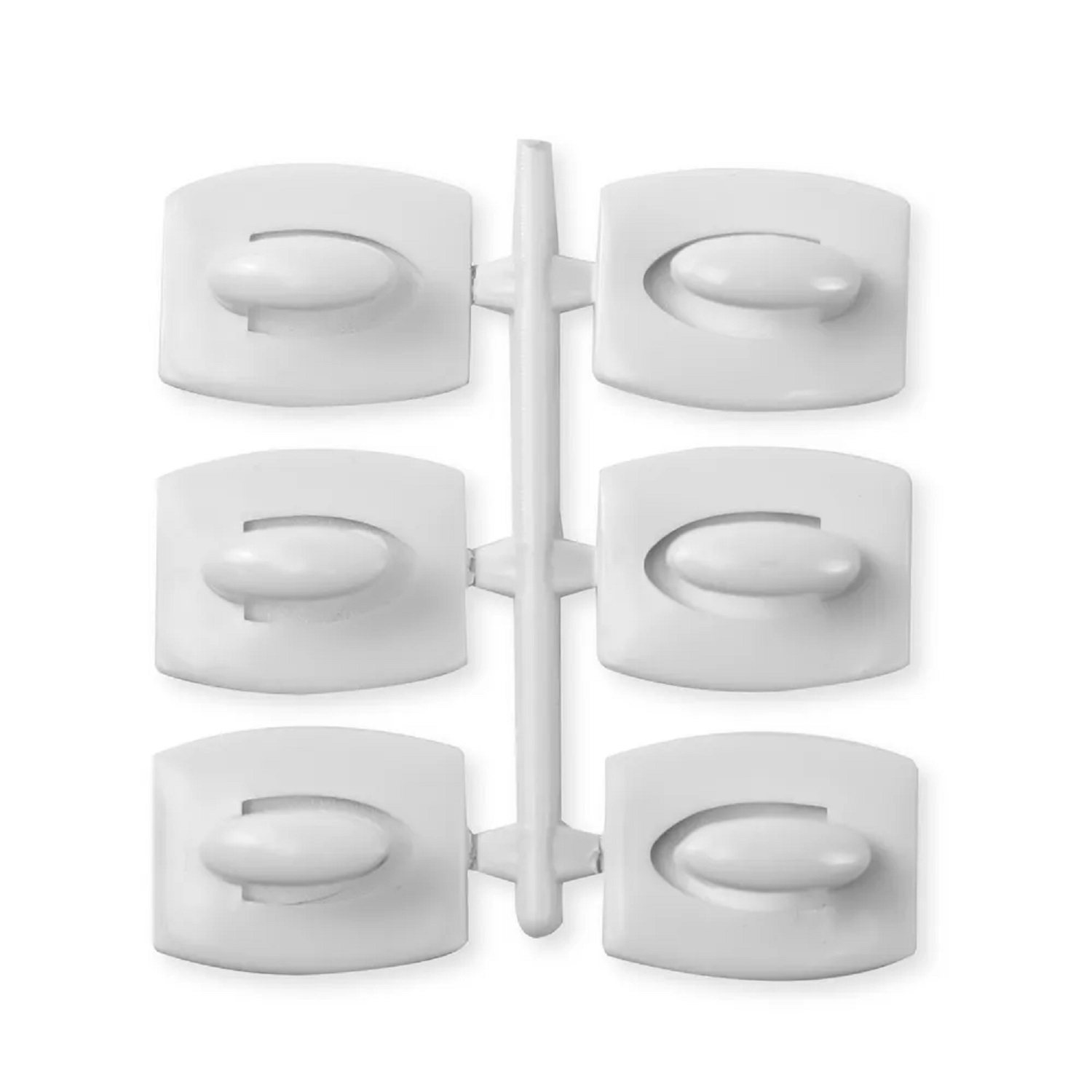 WHITE CABLE HOOKS 6PC