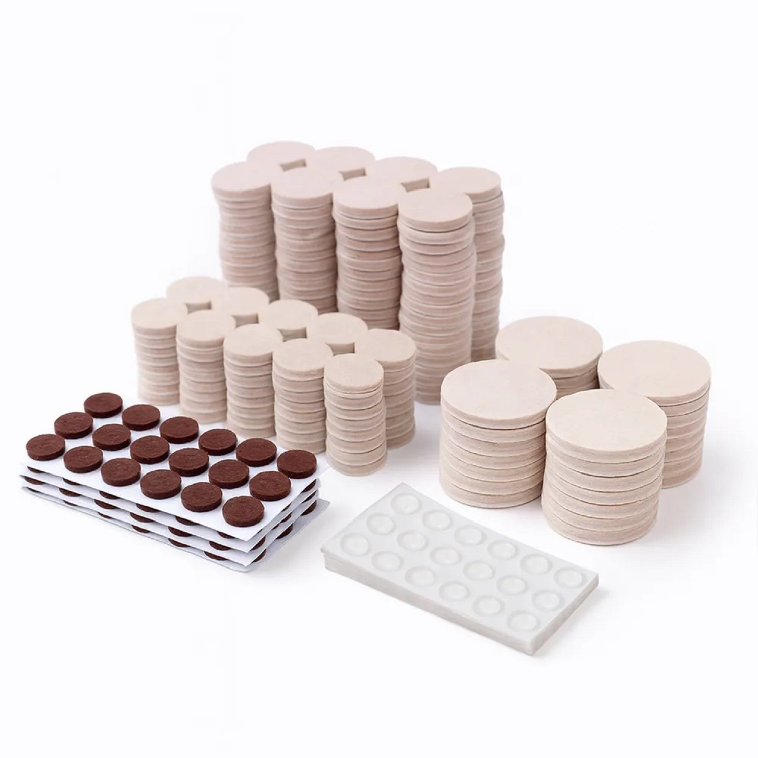 ASSORTED FELT FURNITURE PADS 324PC