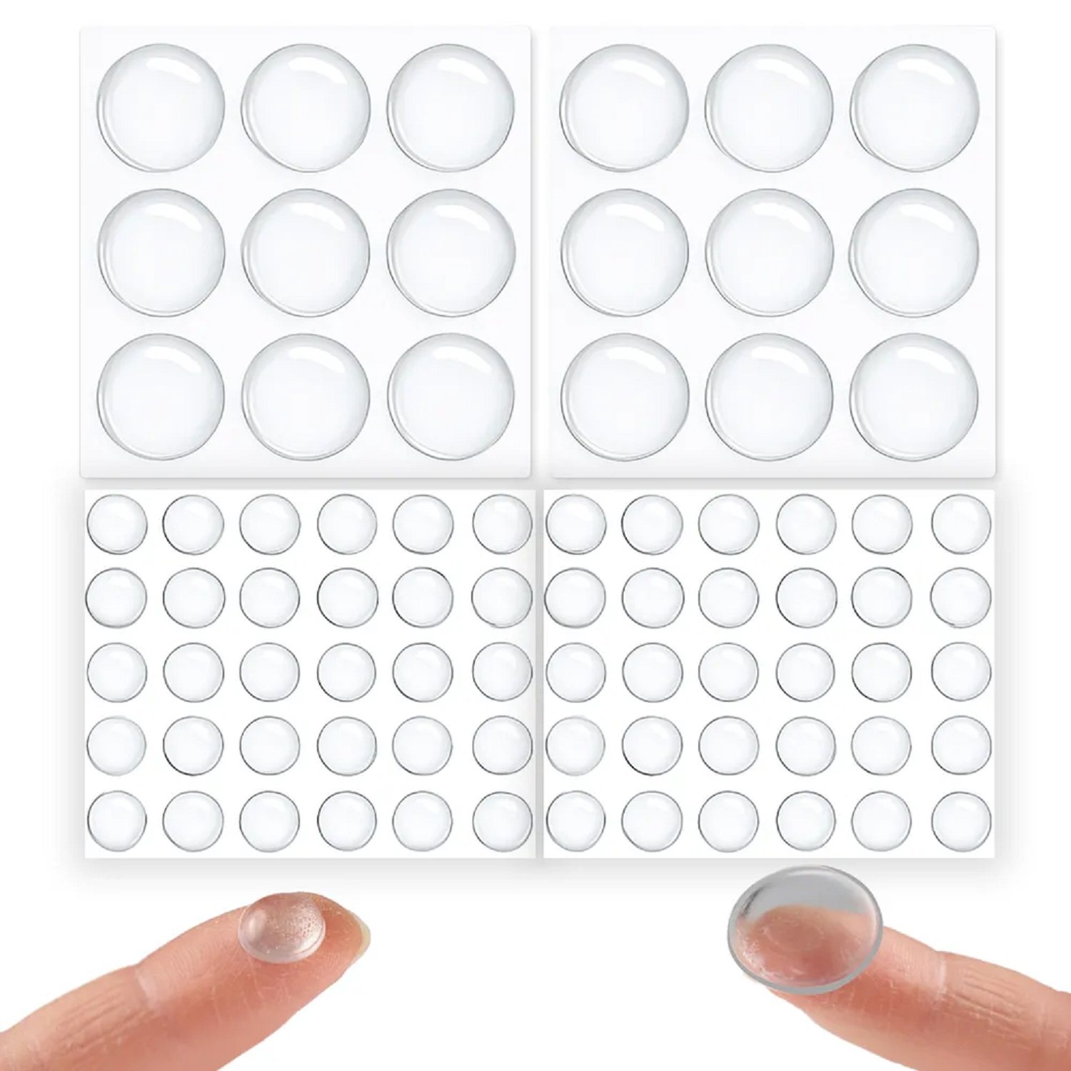 ASSORTED FURNITURE BUMPERS 78PC CLEAR