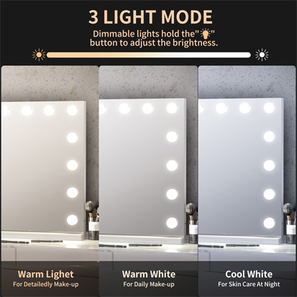 Hollywood Mirror with 15 Led Bulbs