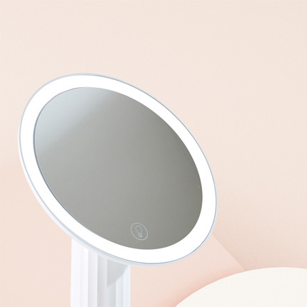 Wave LED Table Mirror