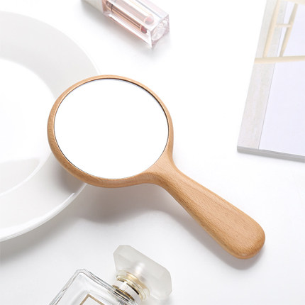 Handheld Wooden Mirror