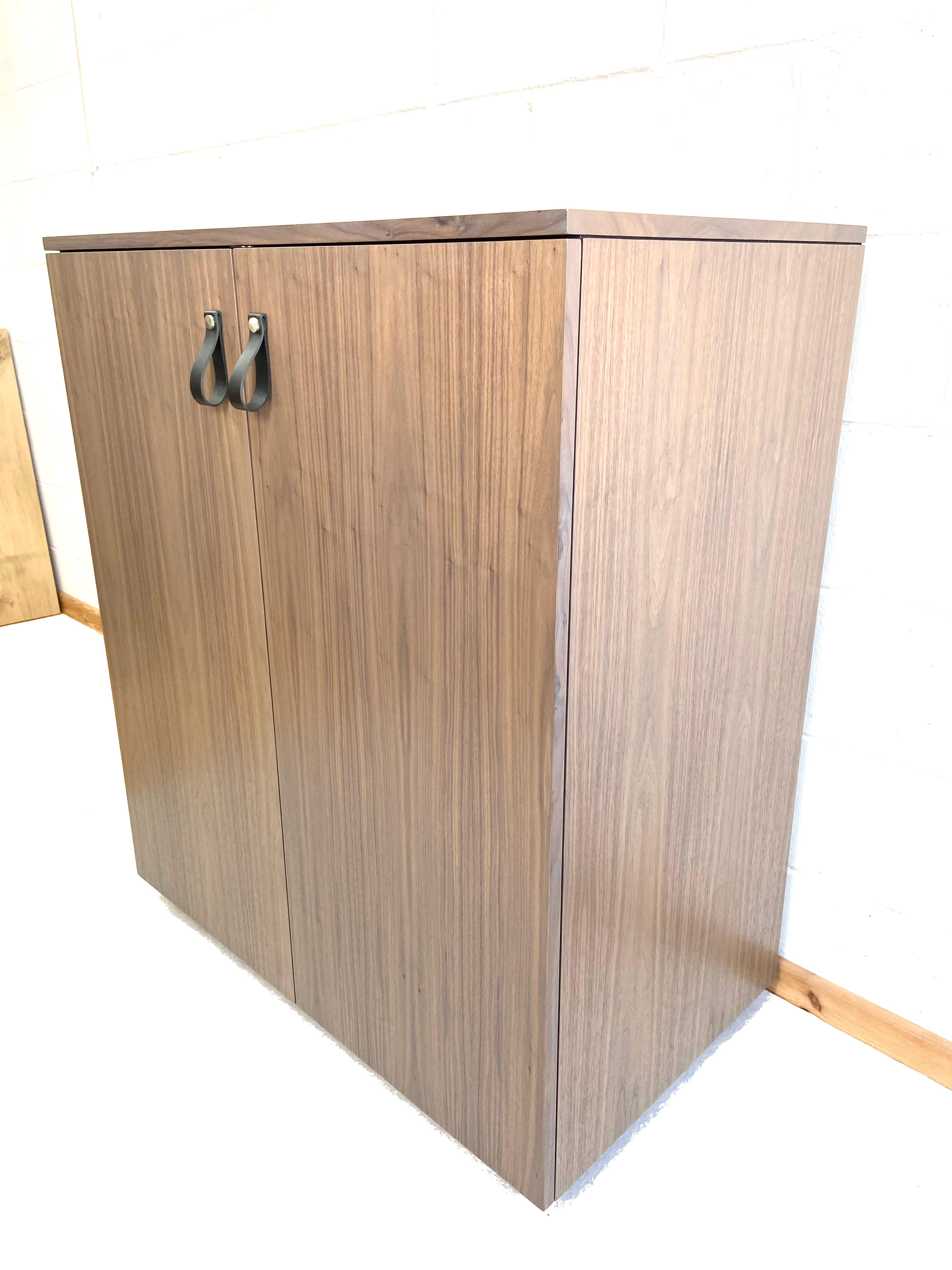 Solid slab walnut desk