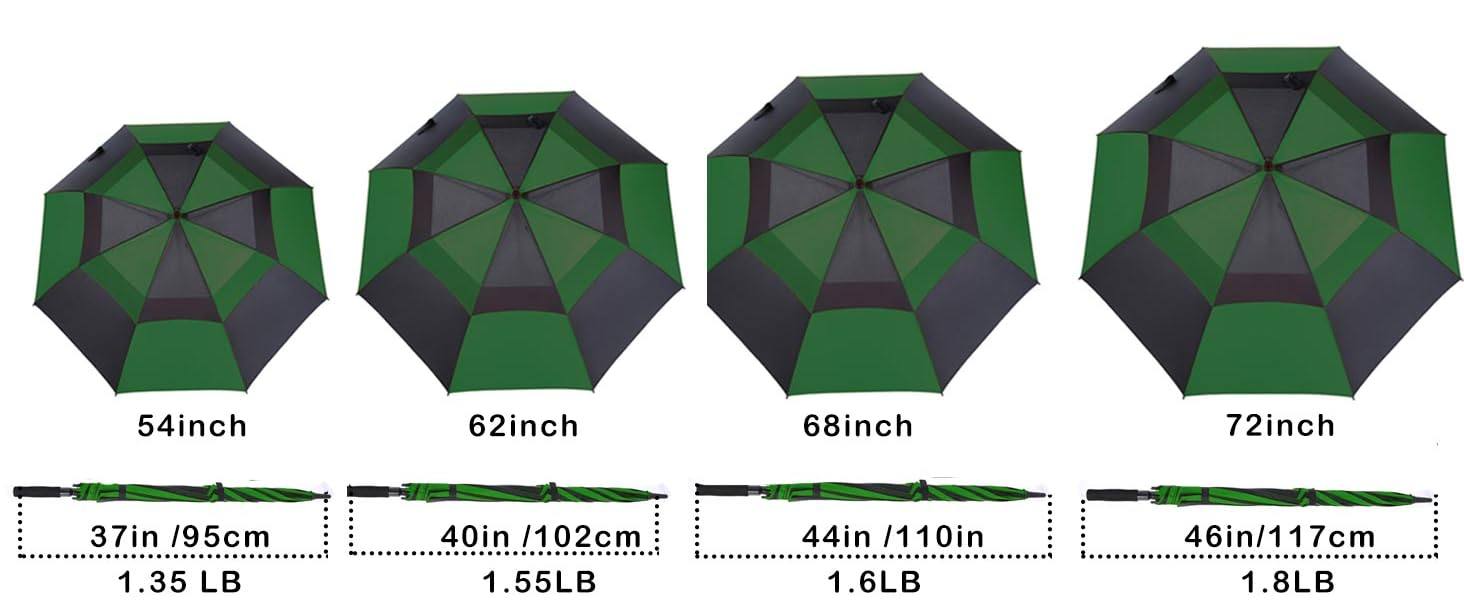 54626872 英寸自动打开高尔夫伞,超大双人床通风防风防水伞,防雨伞