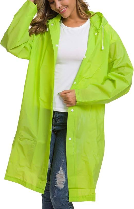 EVA raincoat waterproof raincoat reusable unisex long transparent raincoat