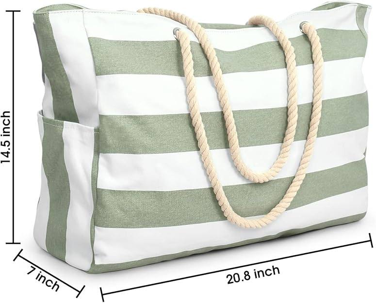 Women's Beach Bag Large Waterproof Beach Tote Zipper Beach Bag Waterproof Sandproof Swimming Pool Bag Large Tote