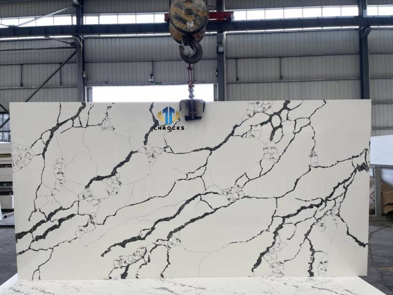 Calacatta Quartz slab 9605 Thunder