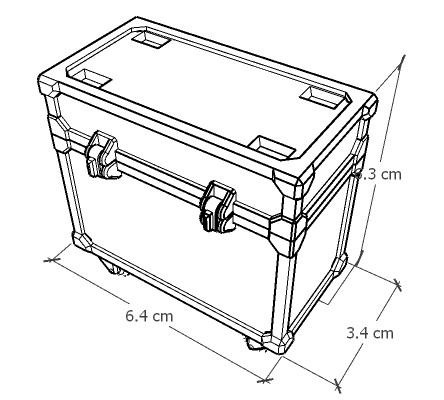 Model mini flightcase  (hand-assembled finished products) (4pcs / group)