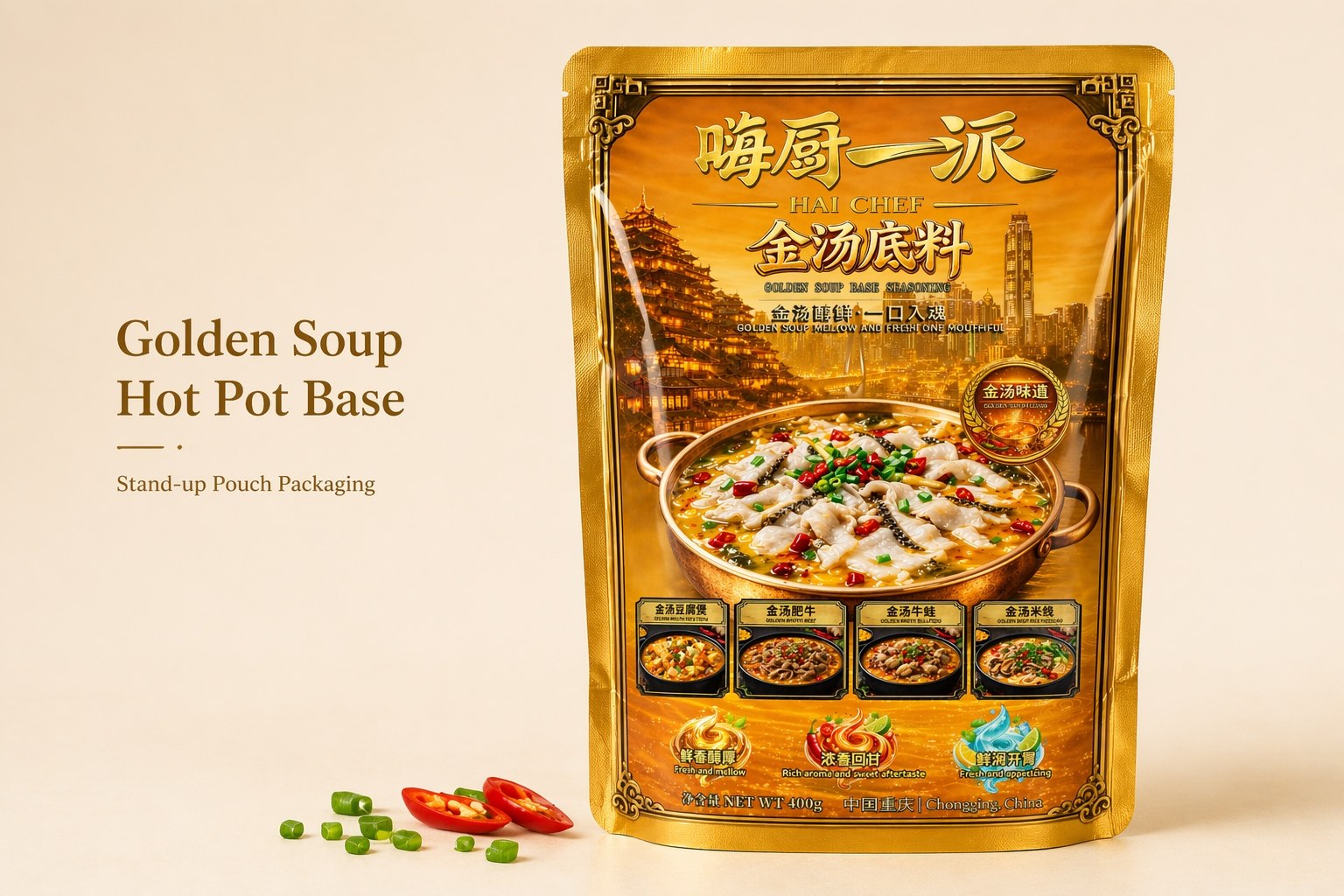 Supermarket Golden Soup Hot Pot Base