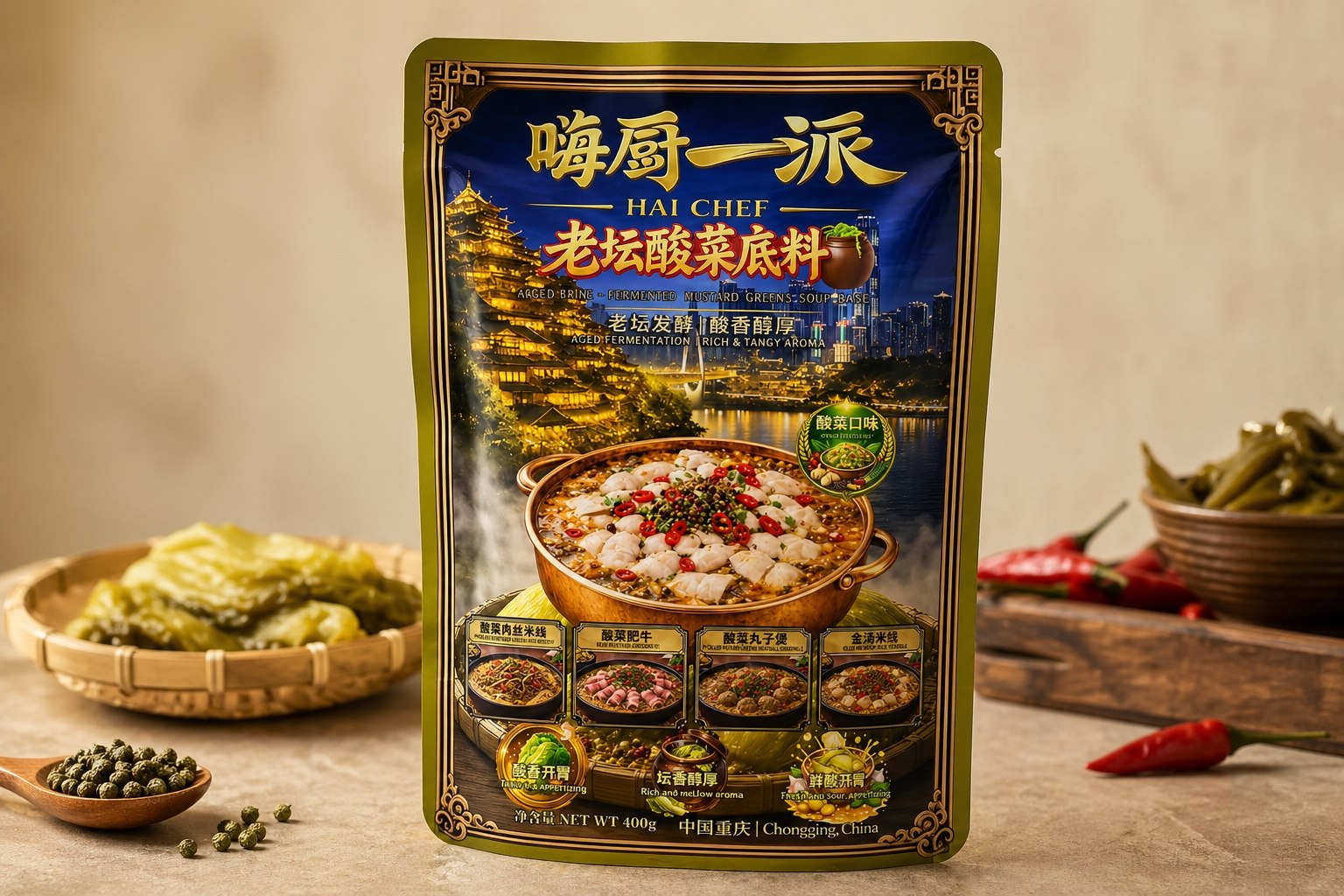 Supermarket Pickled Cabbage Hot Pot Base