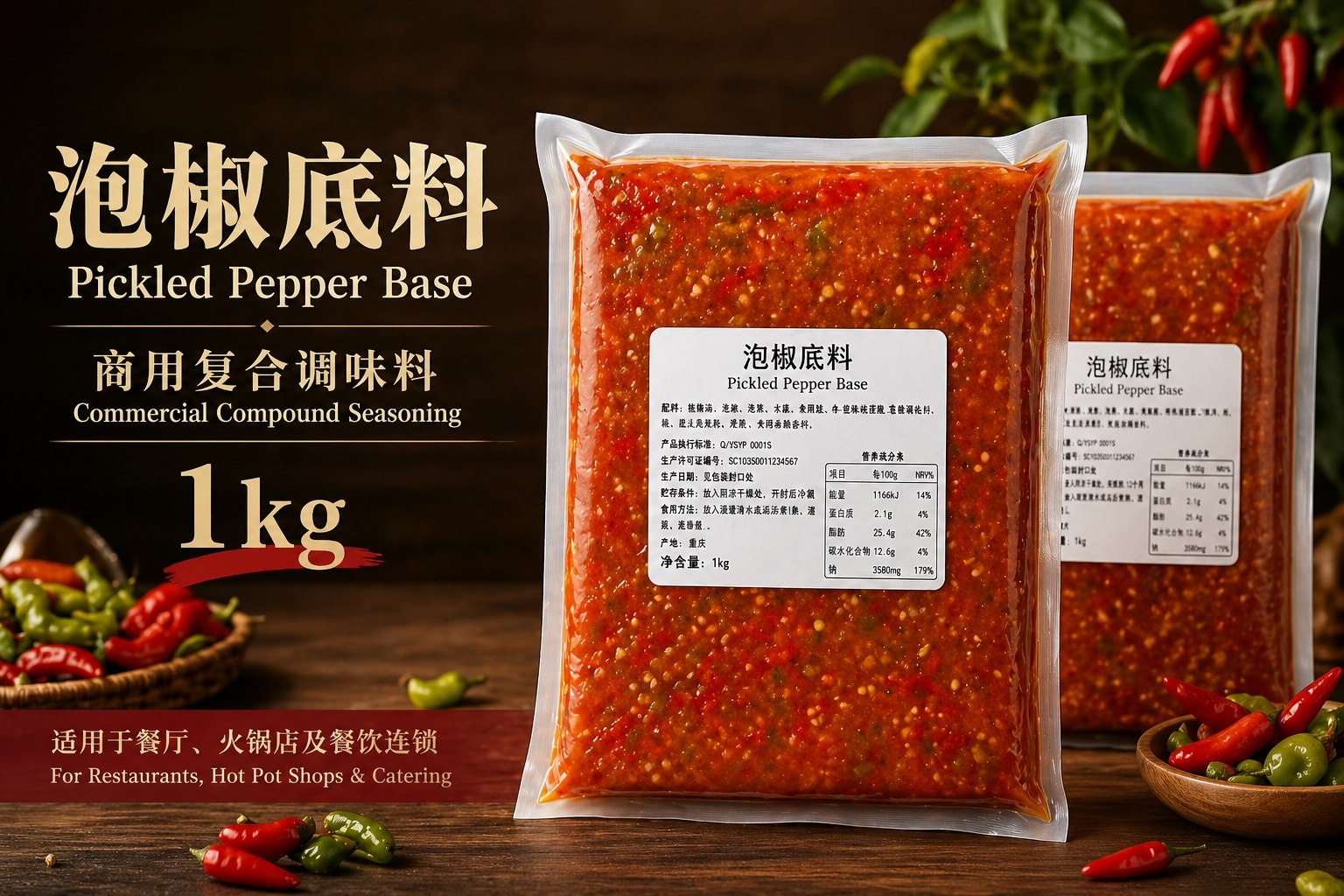 Commercial Pickled Pepper Hot Pot Base