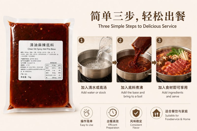 Commercial Clear Oil Hot Pot Base