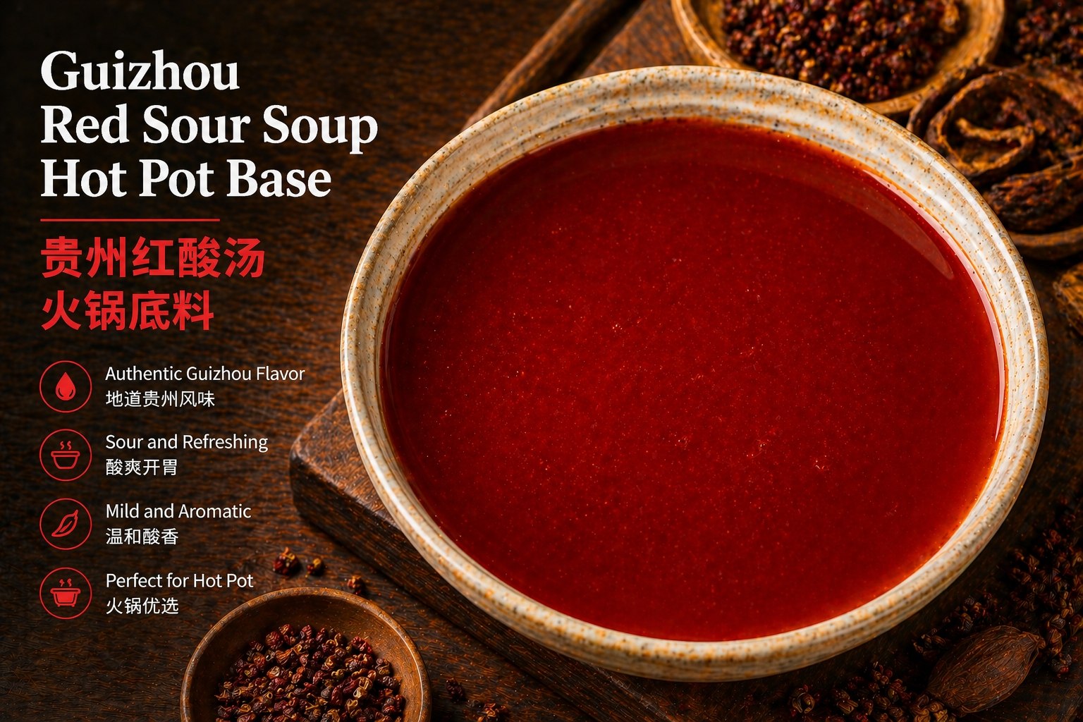 Guizhou Red Sour Soup Hot Pot Base