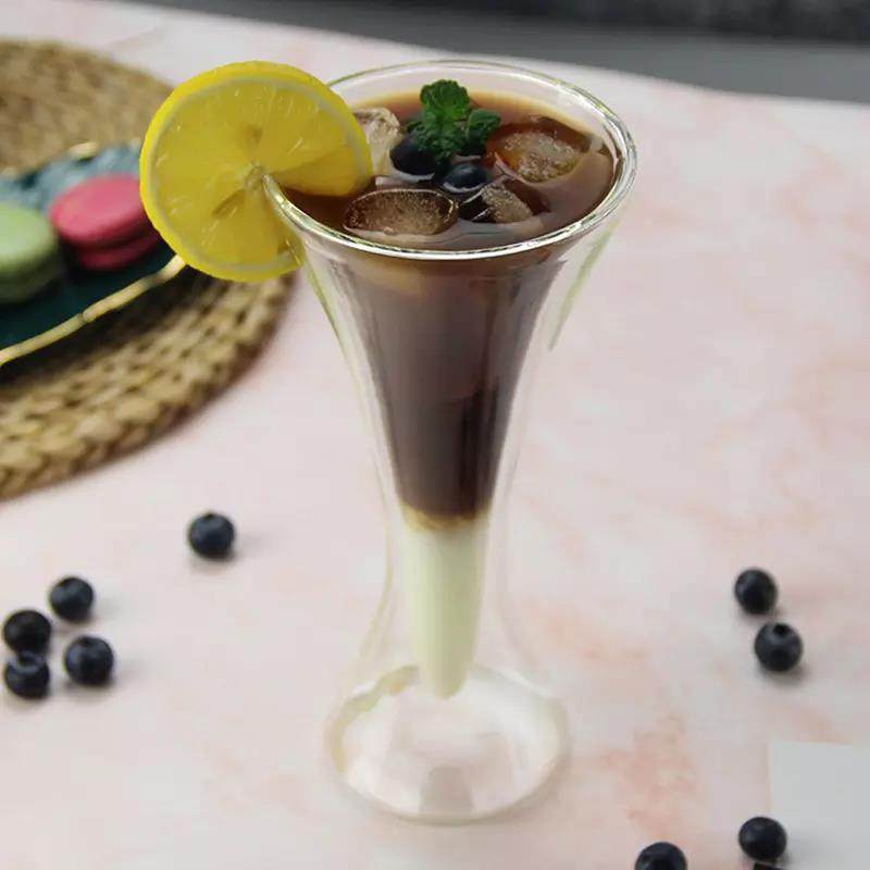 Martini Clear Cocktail Glasses Insulated Double Walled Martini Glasses