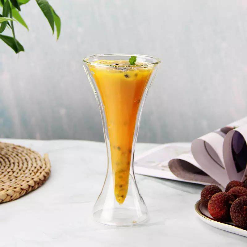 Martini Clear Cocktail Glasses Insulated Double Walled Martini Glasses